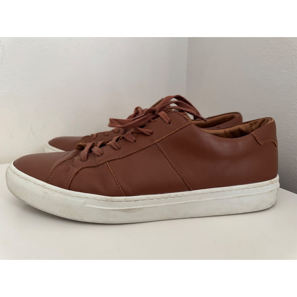 Greats Royale Brown Leather Low Top Sneakers Mens 14 Cuoio Made in Portugal
